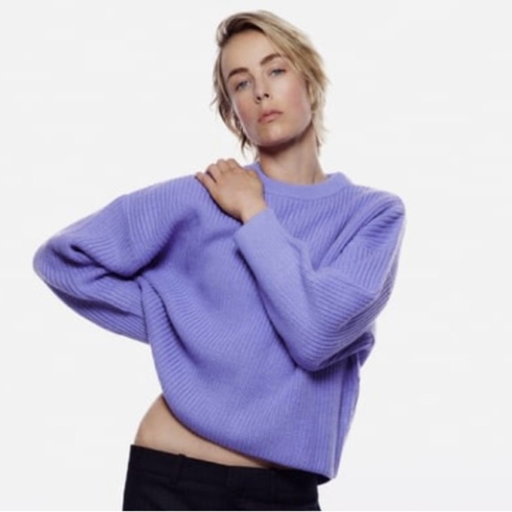 ZARA PURL KNIT SWEATER